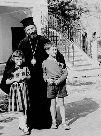 Shane, Greek priest, Martin, Hydra, 1957