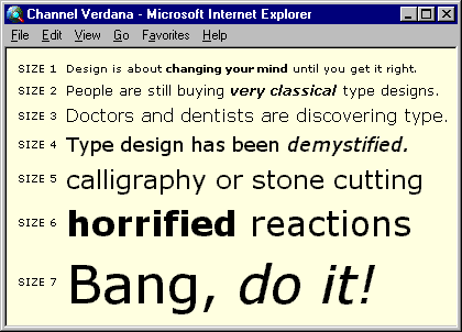 Verdana typeface