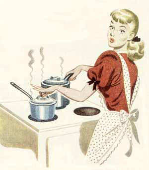 woman cooking