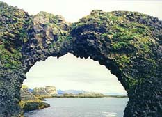 Iceland, curved rock