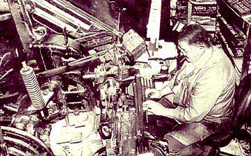 Hiram Bamburger and his Linopentametron machine