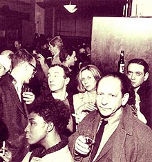 Frank O'Hara and Barbara Guest at the Cedar Bar, New York, 1963