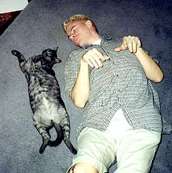 David Hess with cat