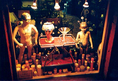 child mannequins in New York window