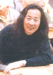 Photo of Yang Lian by John Tranter, Berlin, 2001