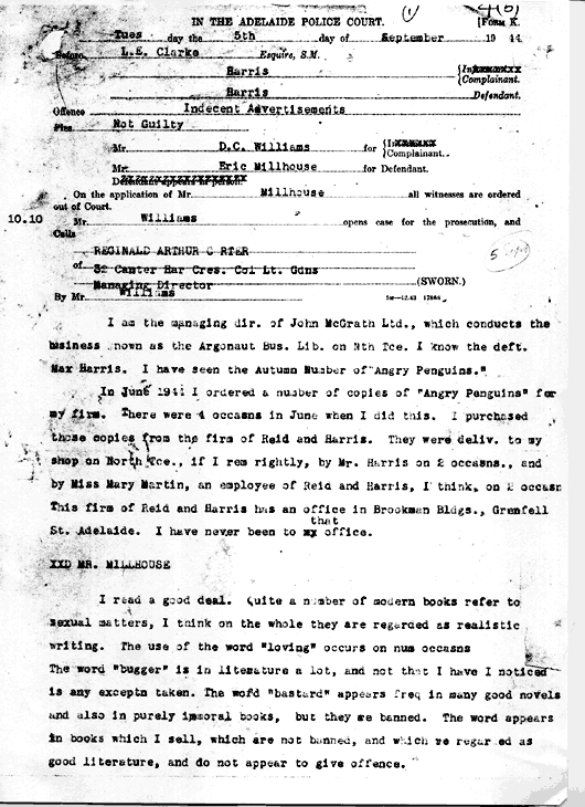 Adelaide Police Court, 5 Sep 1944, page 1