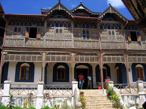 Arthur Rimbaud's house in Harar, Ethiopia; front view. Photo by Michael David Murphy, with permission.