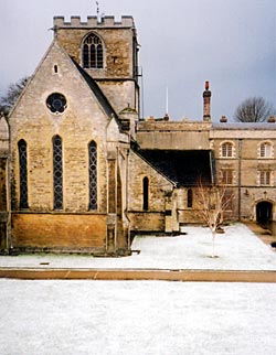The Chapel. Jesus college, with hail, 2002