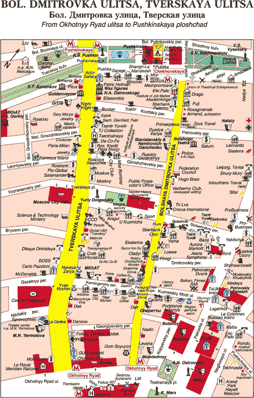 Map of Central Moscow