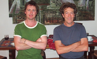 Peter Minter (left) and Ken Bolton, 2005, by Pam Brown