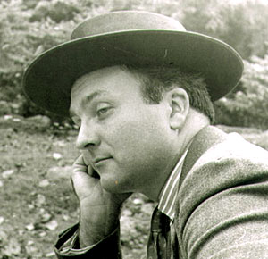 Robert Duncan at a garden party, Berkeley 1962