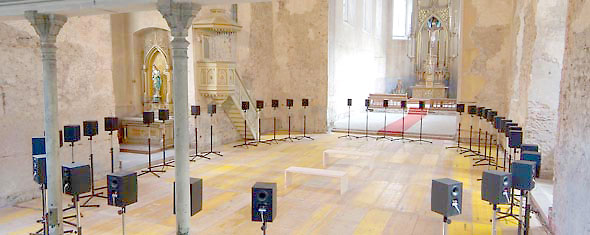 The Forty-Part Motet, 2001, installed at Kunsthaus Bregenz, Bregenz, Austria.