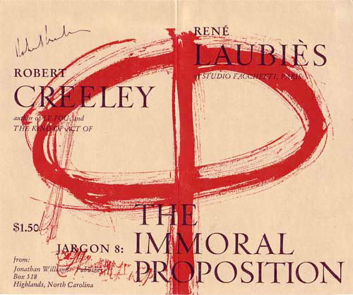 The Immoral Proposition, promotional handbill