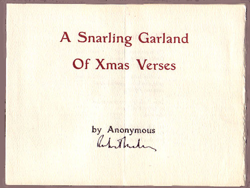 Snarling Garland, title page