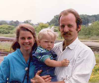 Susan and Bob Arnold, 1986: starting a family. Photo Peggy Carey.