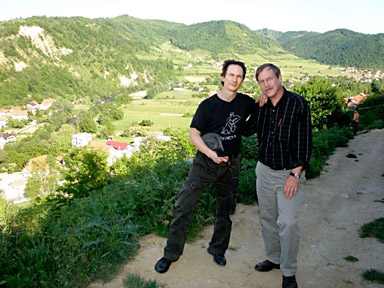 With Forrest, aka Semsudin Gusic, outside Sarajevo. Photo: I. Taguchi.