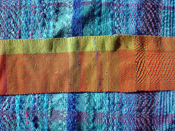 Fig. 9. Maria Damon. Detail, Baby blanket with Table runner overlap.