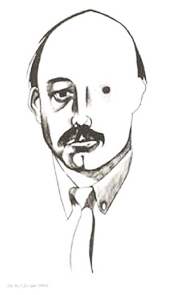 Sketch of Jonathan Williams by Guy Davenport