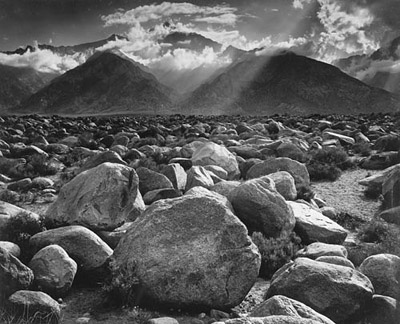 Mount Williamson from Manzanar, Sierra Nevada CA, 1944, Ansel Adams