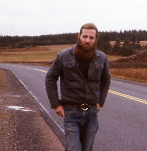 Bob Arnold in Newfoundland, 1975, photo Susan Arnold