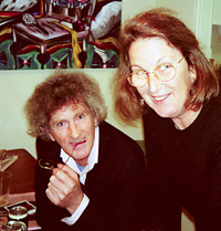 Robert Adamson and his wife Juno Gemes, Stanmore, Sydney, circa 1990. Photo John Tranter.