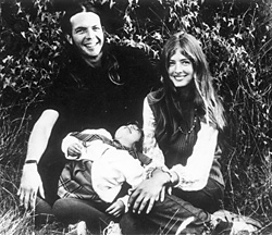 Tom Clark and family, Bolinas, 1971, photo by Gerard Malanga