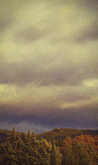 Clouds, Umbria, 2009; photo John Tranter